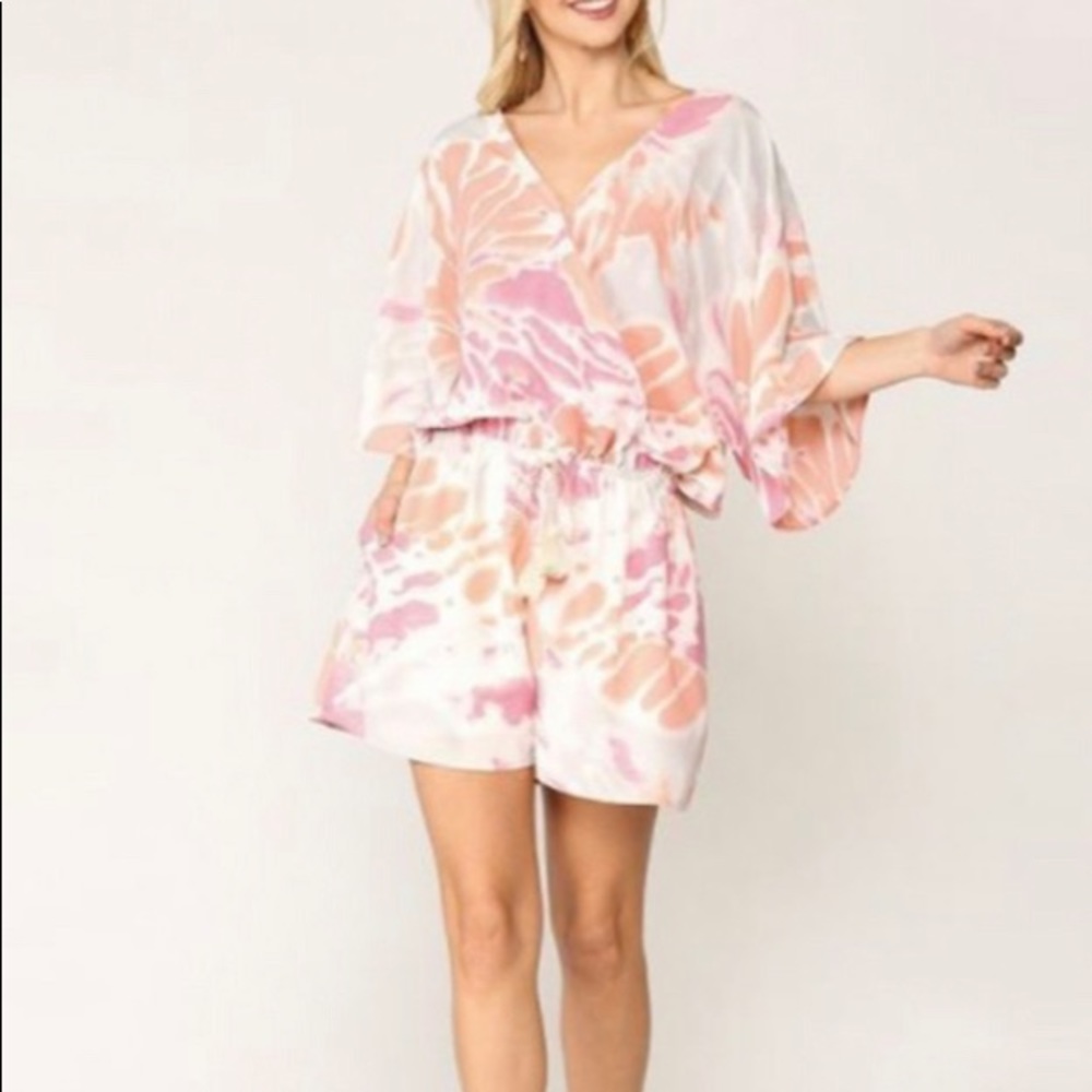 GiGio Rose Print Romper Size S
